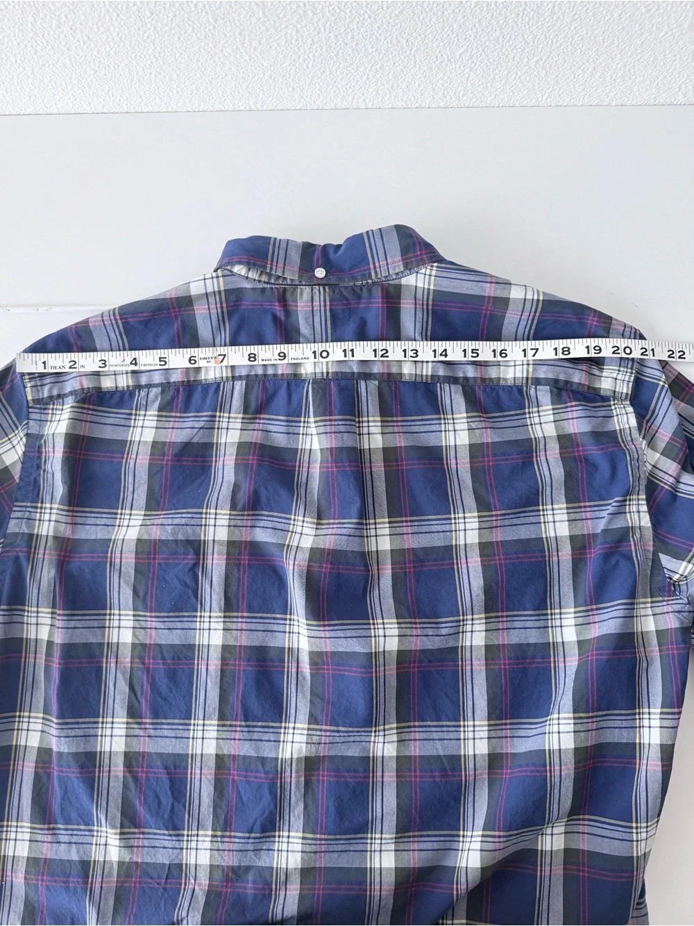 J. Crew Tartan Plaid Button Down Shirt Men's XL Blue Cotton-Long Sleeve